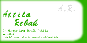 attila rebak business card